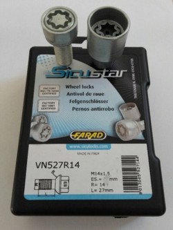 Antirrobos ruedas Tipo F 14x1.50 tornillos Antirrobos ruedas Tipo F 14x1.50 tornillos