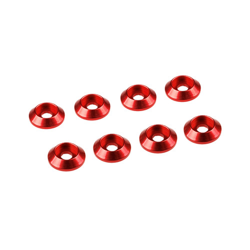 Arandela cabeza cilindrica 3mm rojo (8u.)
